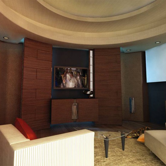 INTERIORISMO RESIDENCIAL Y DISEÑO INTERIOR DE SALA DE CINE BANG & OLUFSEN EN SOTOGRANDE, CADIZ, ESPAÑA