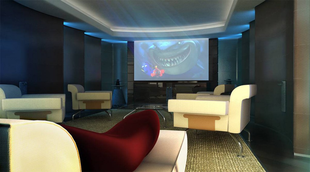 Sala de cine puerto banus, marbella, diseño interior en marbella ... Diseño de sala