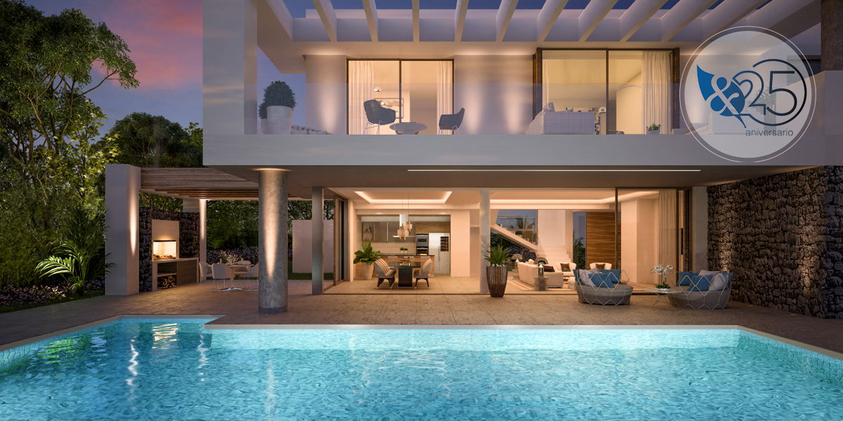 Villa moderna elegante y atemporal en Marbella por Gonzalez & Jacobson Arquitectura