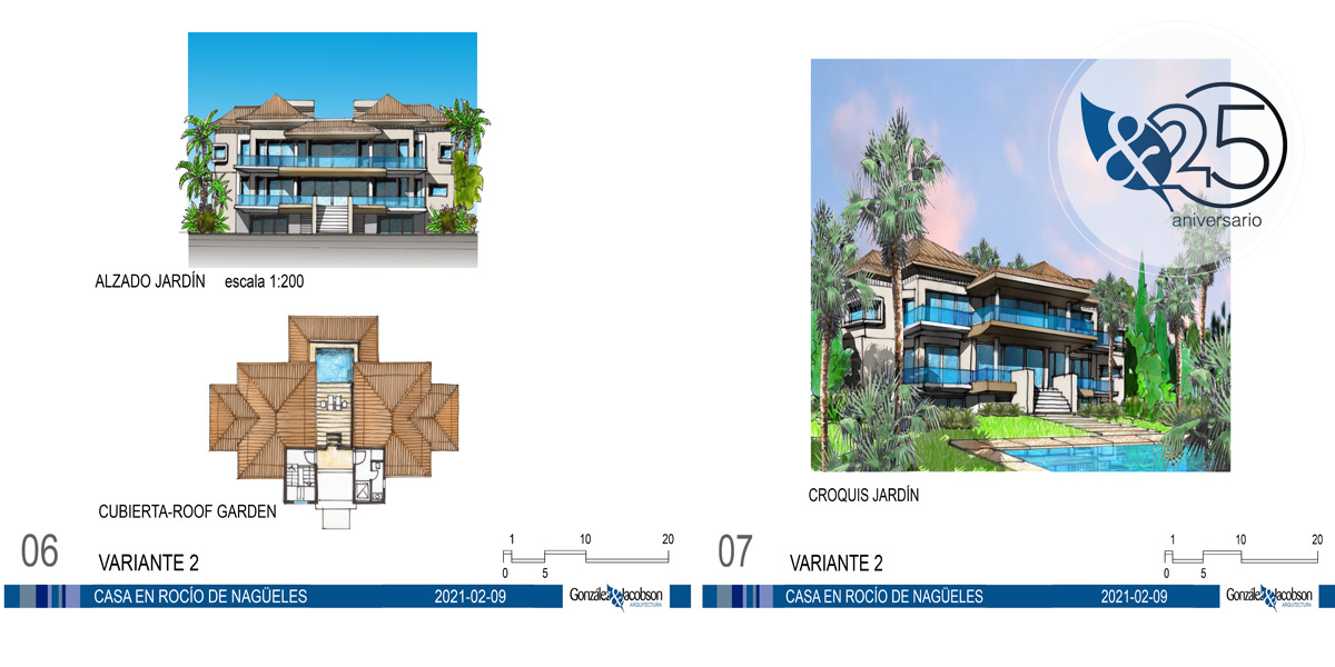 Diseno para Villa en Rocio de Nagueles Marbella - Gonzalez & Jacobson Arquitectura