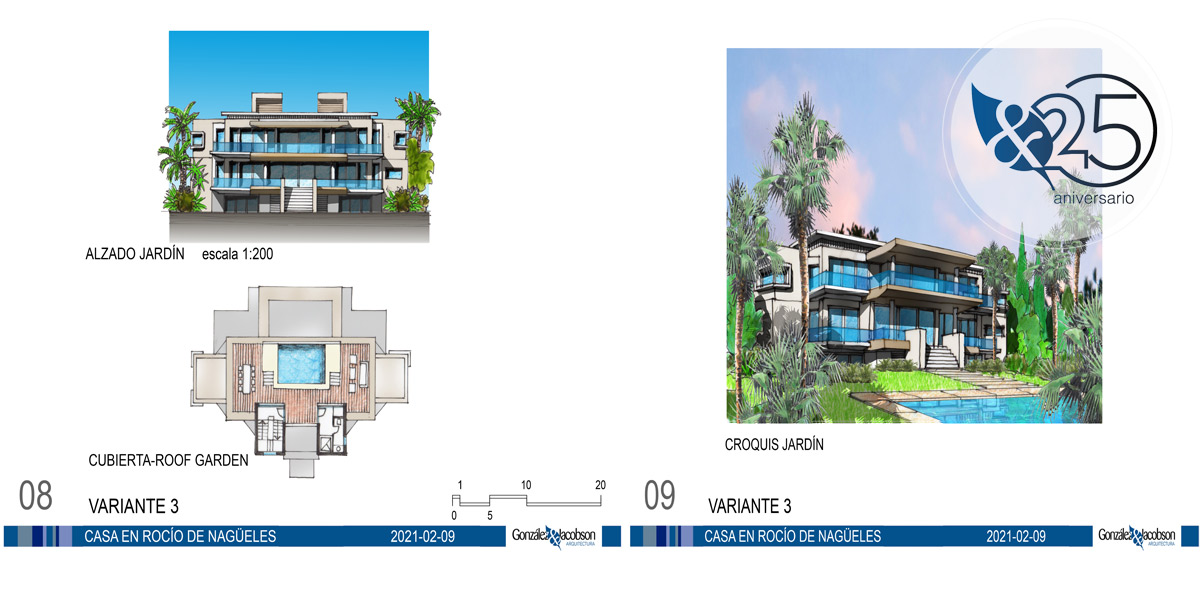 Diseno para Villa en Rocio de Nagueles Marbella - Gonzalez & Jacobson Arquitectura