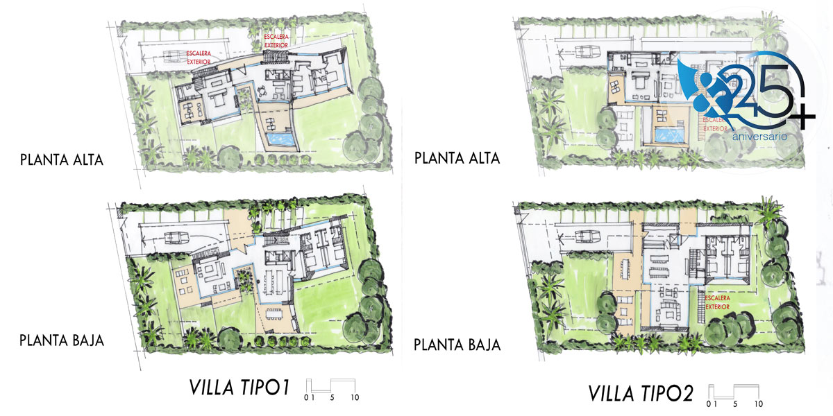 Concepto de Diseno para Villa moderna en Los Monteros Marbella-Diseno Gonzalez & Jacobson Arquitectura