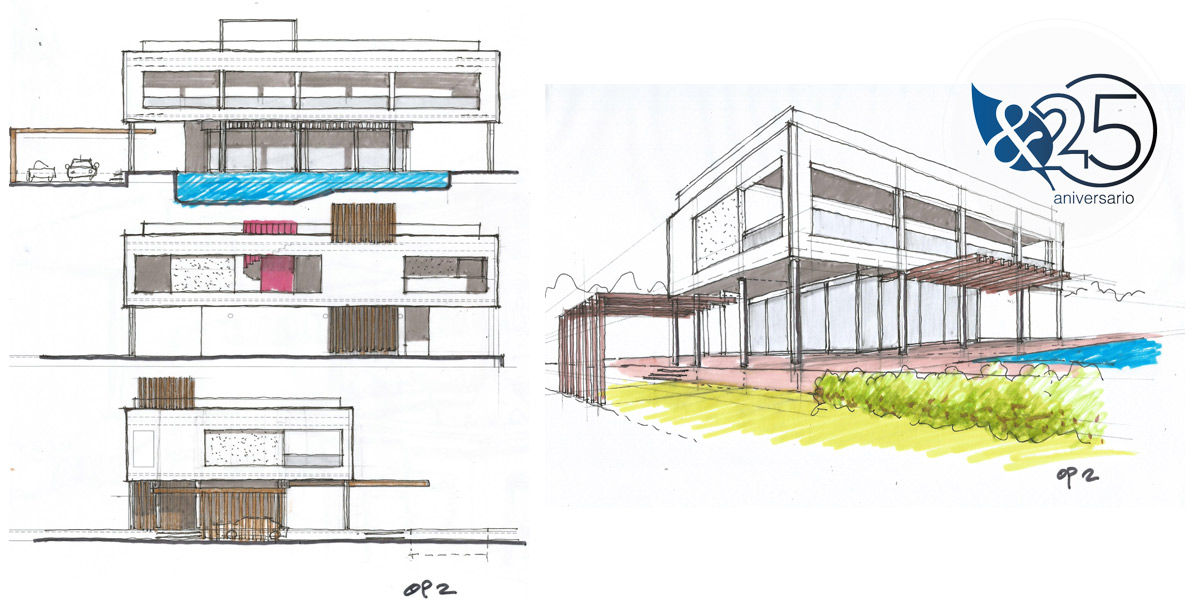 Alzados para casa en Marbella por Gonzalez & Jacobson Arquitectura