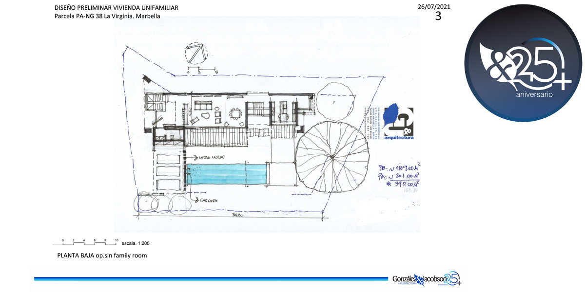 Concepto de diseño para Villa en la Virginia Marbella Gonzalez & Jacobson Arquitectura