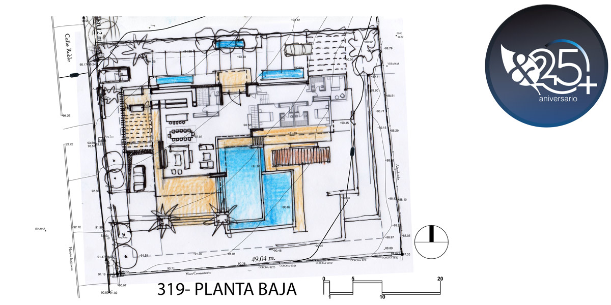 Diseno + Croquis Villas modernas en el Paraiso - Gonzalez & Jacobson Arquitectura