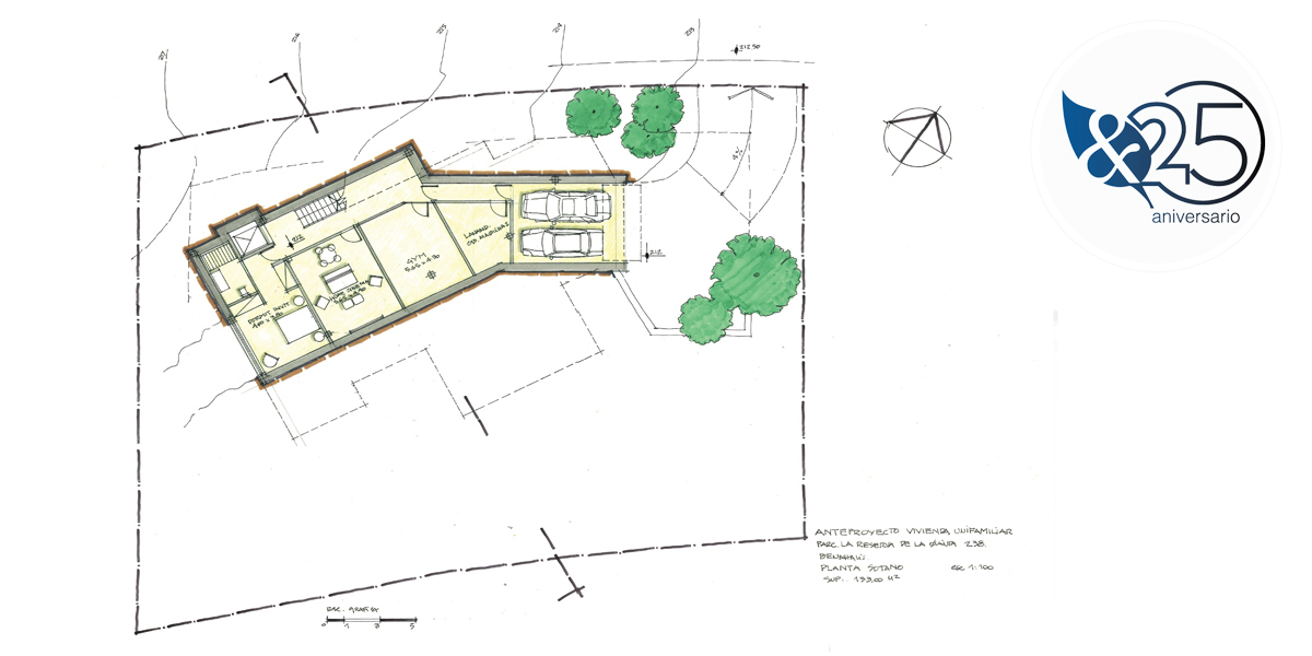 Dibujo a mano alzada. GJ Arquitectura