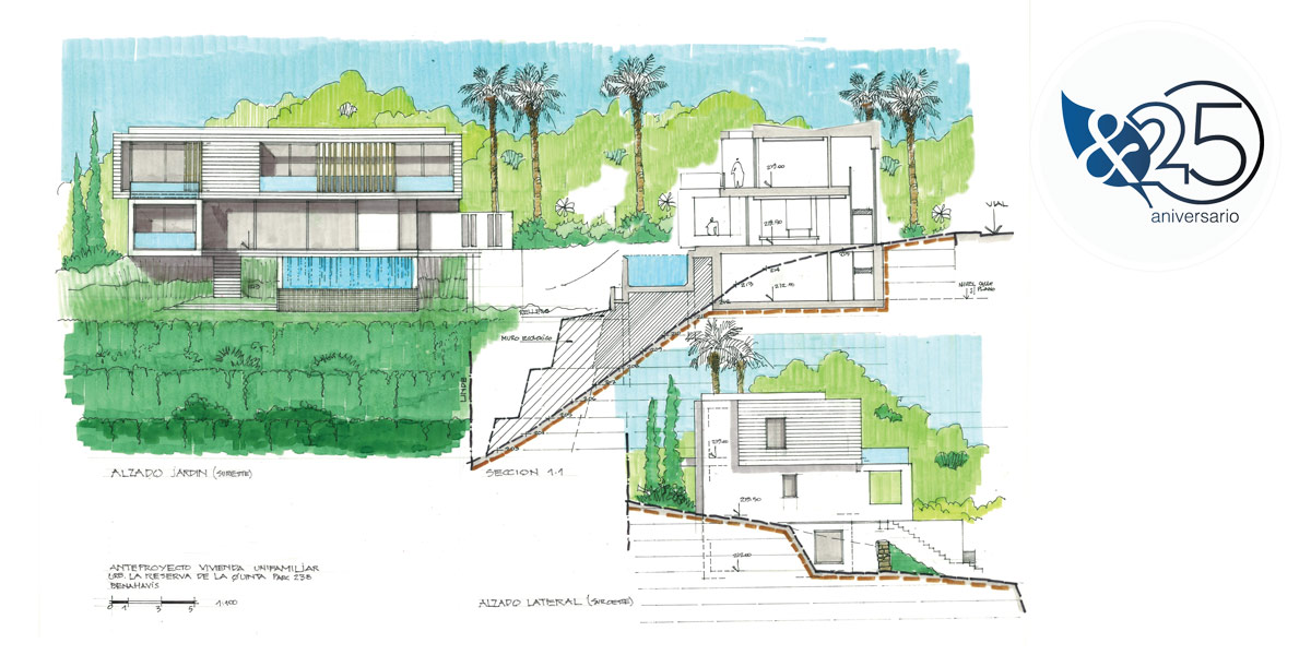 Dibujo a mano alzada. GJ Arquitectura