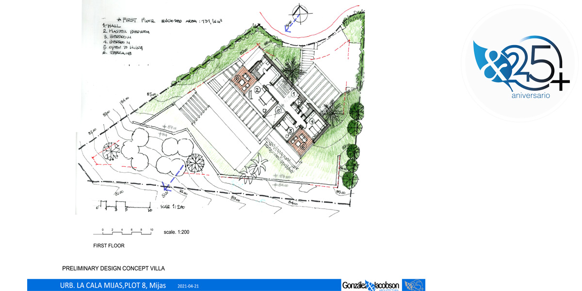 Concepto preliminar de Diseno Villa en la Cala- Gonzalez & Jacobson Arquitectura