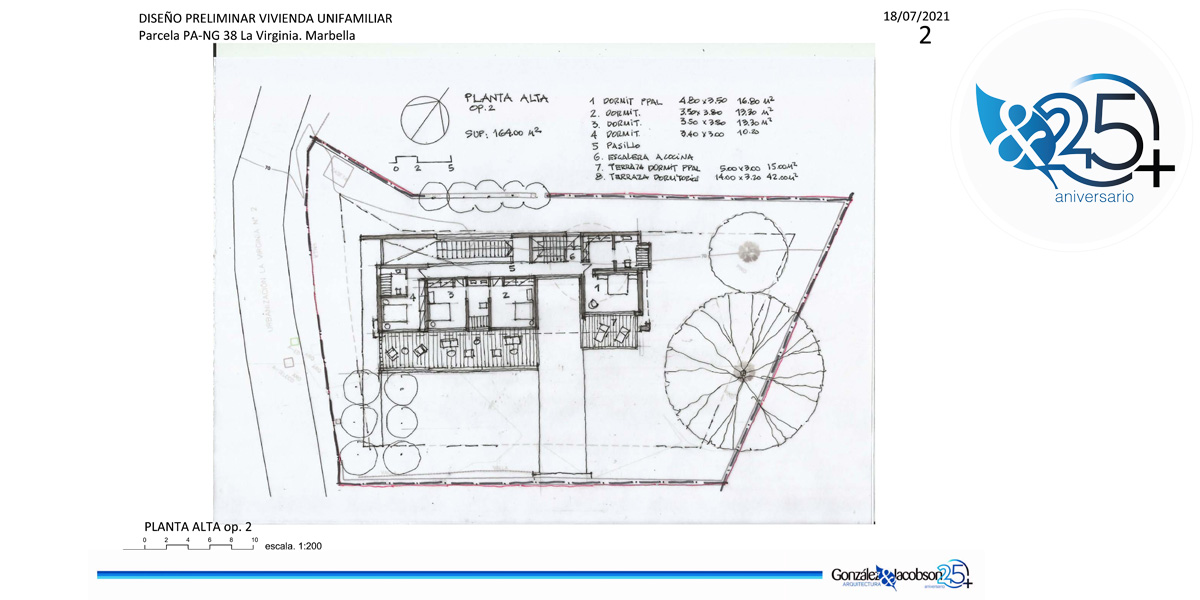 Diseno preliminar para Villa moderna en la Virginia Marbella Diseno Gonzalez & Jacobson Arquitectura