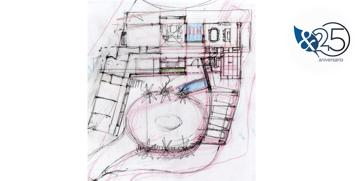 Croquis para villa en la Zagaleta - Gonzalez & Jacobson Arquitectura