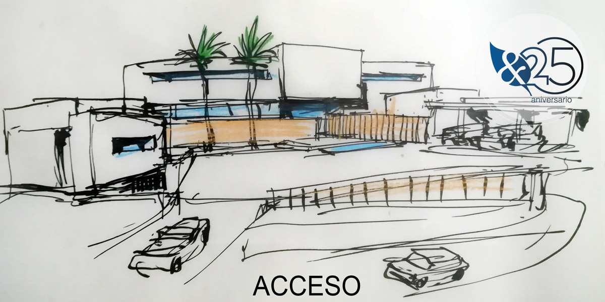 Croquis para villa en la Zagaleta - Gonzalez & Jacobson Arquitectura