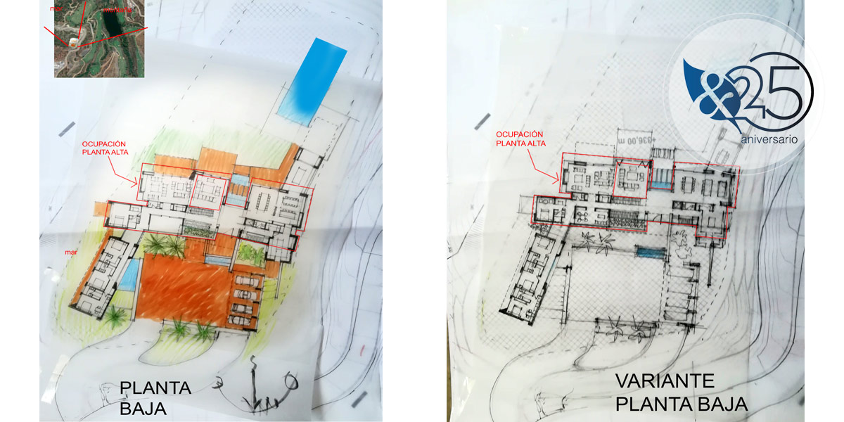 Croquis para villa en la Zagaleta - Gonzalez & Jacobson Arquitectura