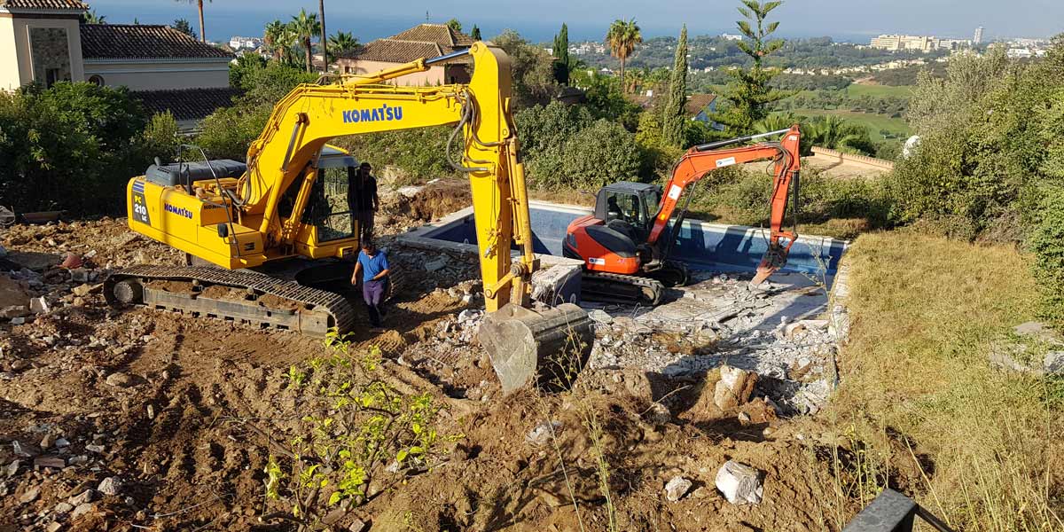 Movimientos de tierra en Villa Marbella