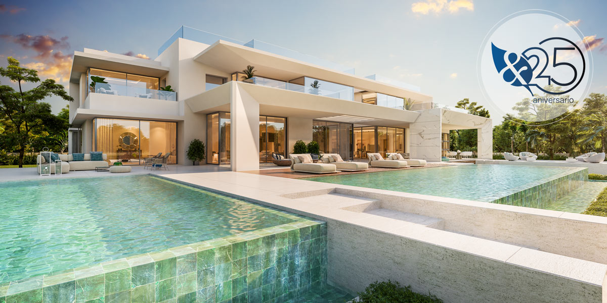 Villa Moderna en Marbella de GJ Arquitectura