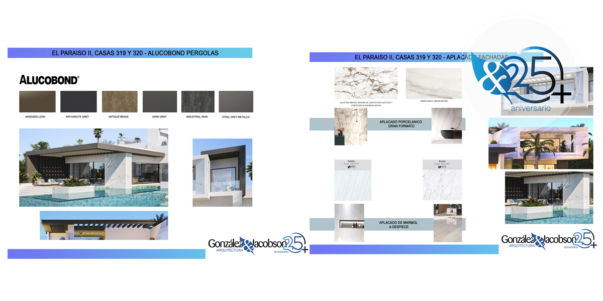 Concepto y selección de Materiales para viviendas en el Paraiso Estepona