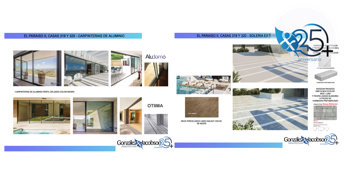 Concepto y selección de Materiales para viviendas en el Paraiso Estepona