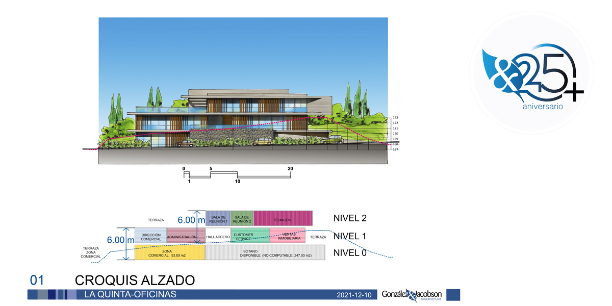 Propuesta para Oficinas Real de la Quinta - Diseno Gonzalez & Jacobson Arquitectura