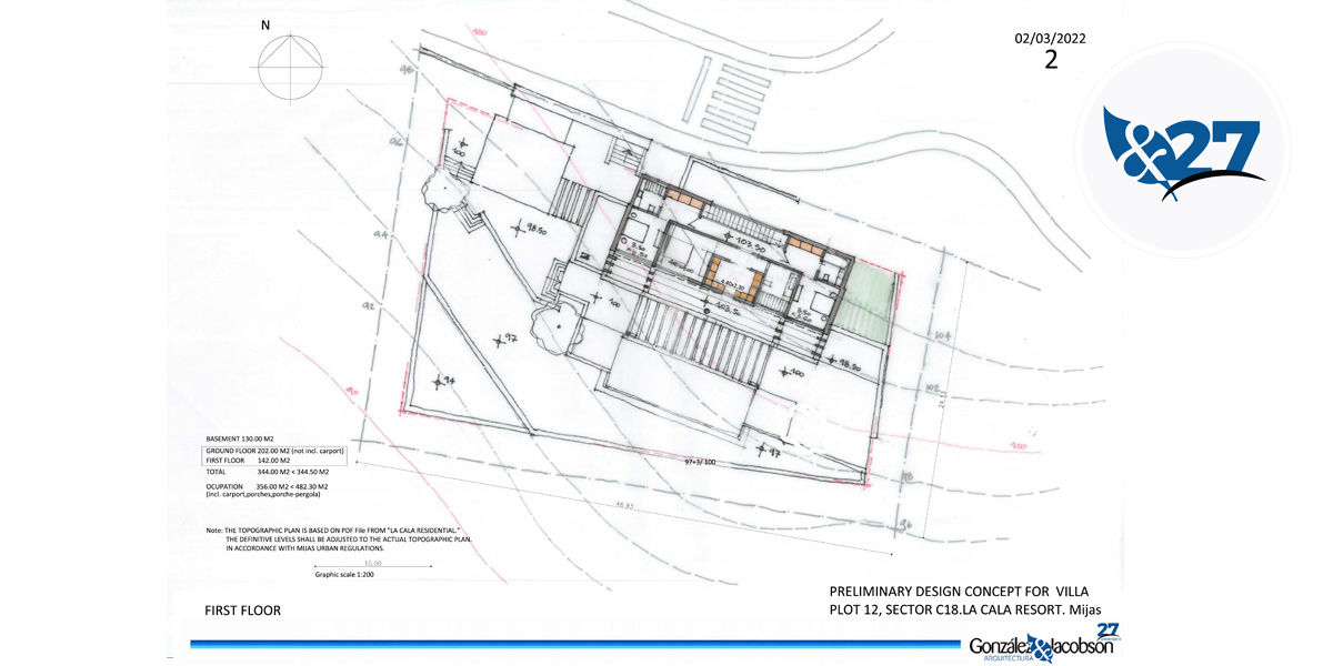Concepto de diseno para Villa p12 en La Cala de Mijas Gonzalez & Jacobson Arquitectura