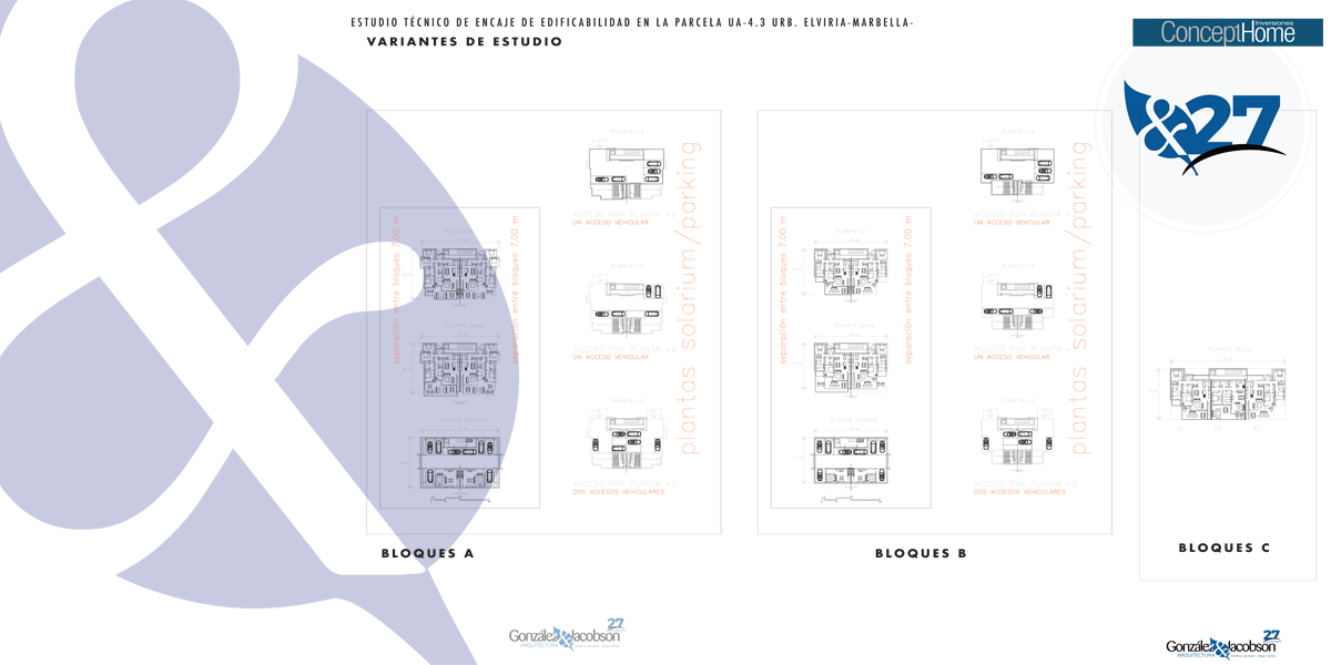 Encaje de edificabilidad Elviria, Concept homes - Gonzalez & Jacobson Arquitectura