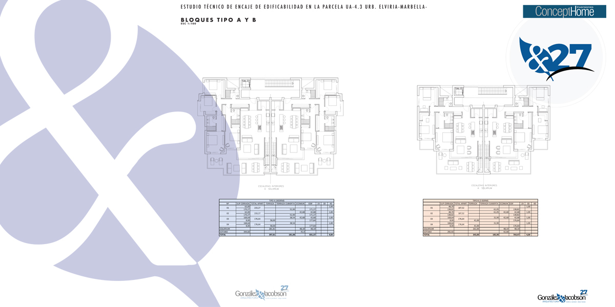 Encaje de edificabilidad Elviria, Concept homes - Gonzalez & Jacobson Arquitectura