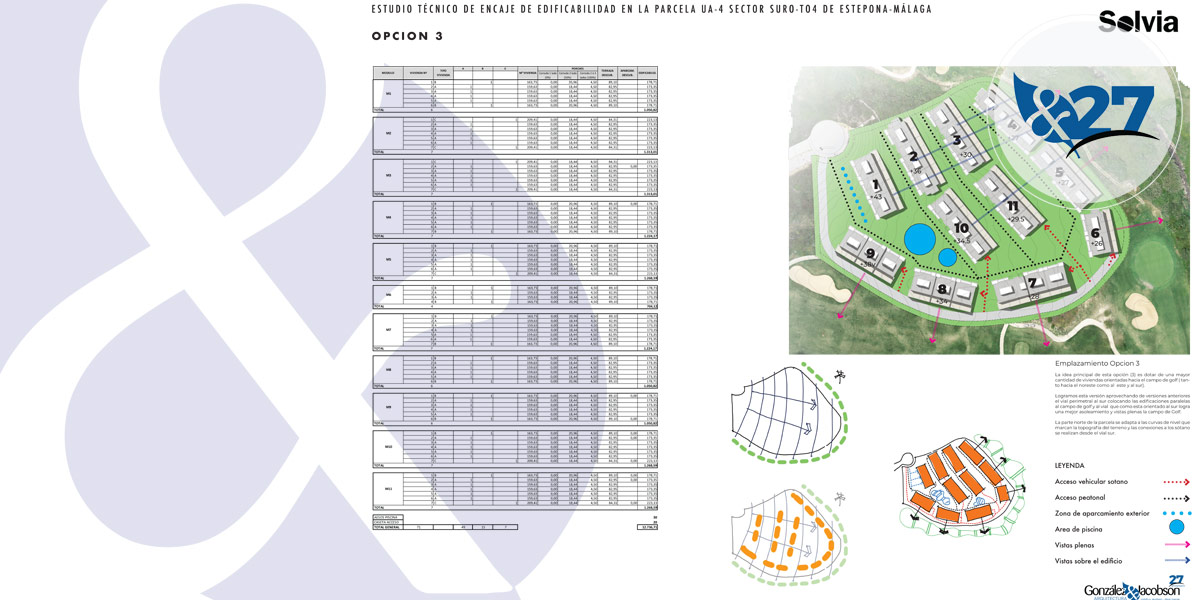 Encaje de edificabilidad en Gaspara Estepona-Gonzalez & Jacobson Arquitectura