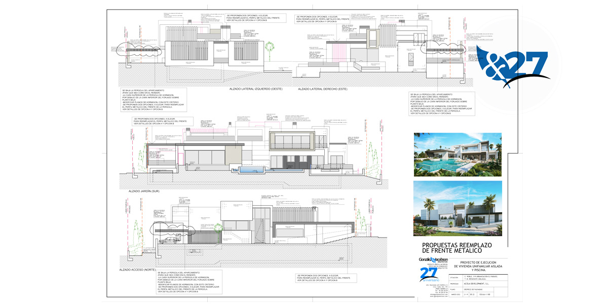 Villa 319 el Paraiso - Gonzalez & Jacobson Arquitectura reemplazo de frente metalico