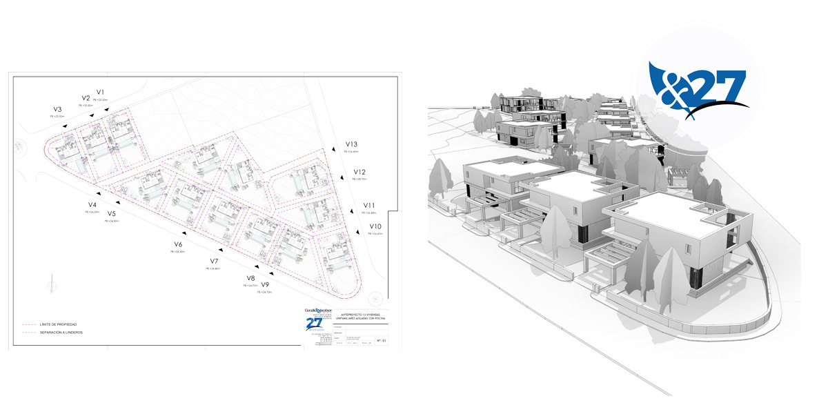 Anteproyecto 13 viv. en Cancelada - Estepona. Gonzalez & Jacobson Arquitectura