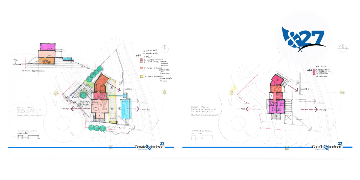 Estudio previo para vivienda en la Cala - Gonzalez & Jacobson Arquitectura