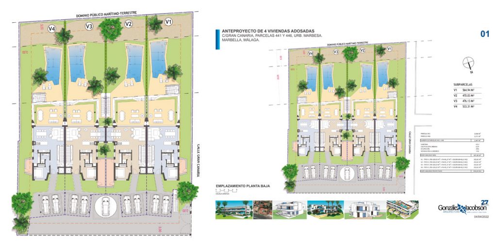 Anteproyecto 4 viviendas en Marbesa Marbella - Gonzalez & Jacobson Arquitectura
