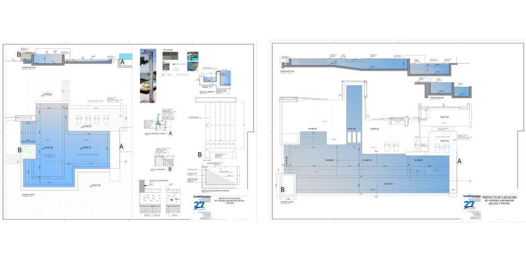 Detalles para piscinas en Marbella. Gonzalez & Jacobson Arquitectura