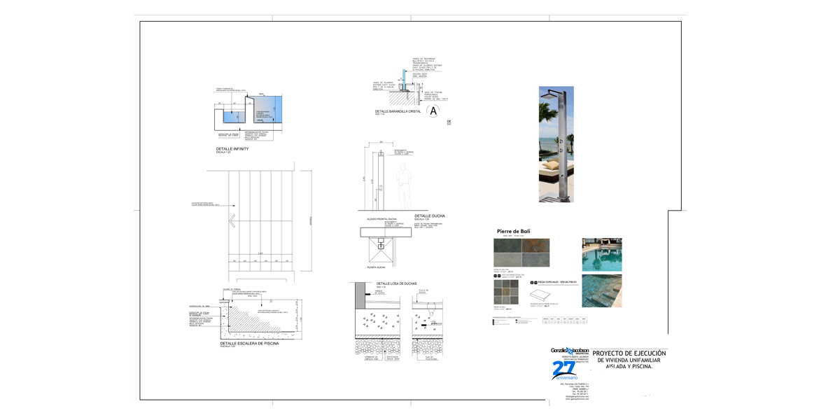 Detalles para piscinas en Marbella. Gonzalez & Jacobson Arquitectura