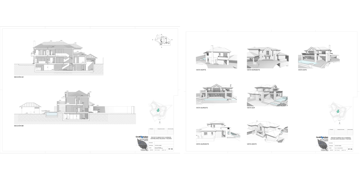 Volumetria para Villa en la Zagaleta - Gonzalez & Jacobson Arquitectura