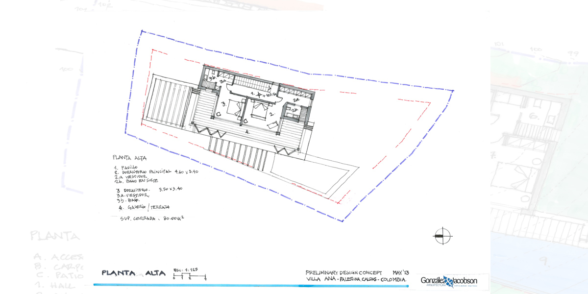 Bocetos para casa en Colombia - Gonzalez & Jacobson Arquitectura