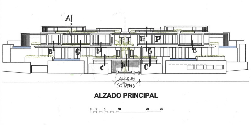 Diseno de aleros para villa en Marbella. Gonzalez & Jacobson Arquitectura