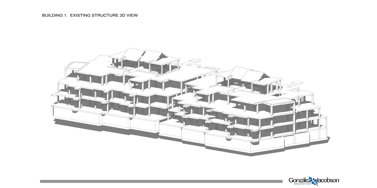 Volumetria BIM para apartamentos en Benahavis. Gonzalez & Jacobson Arquitectura