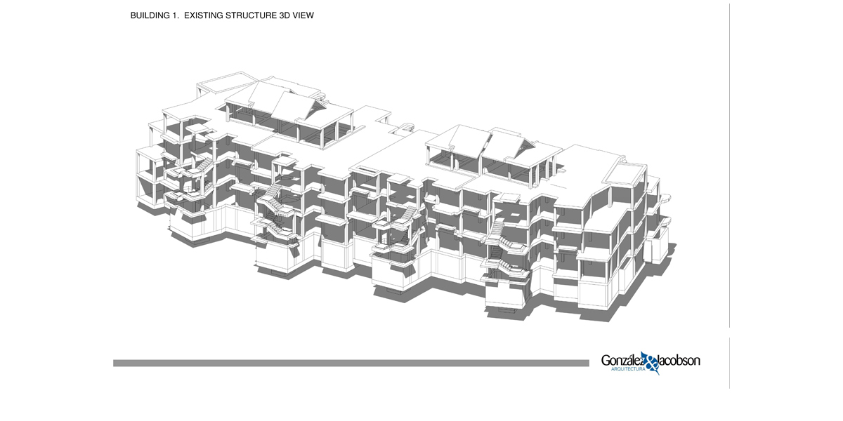 Volumetria BIM para apartamentos en Benahavis. Gonzalez & Jacobson Arquitectura