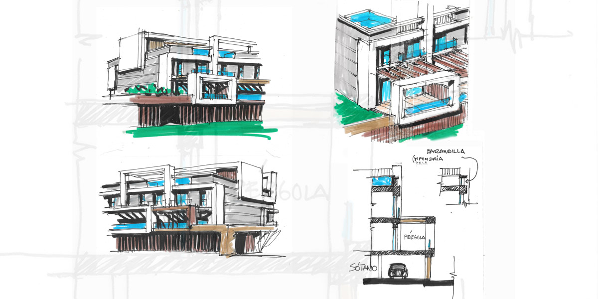 Concepto de diseño. El Chaparral, Mijas, Malaga. Gonzalez & Jacobson Arquitectura