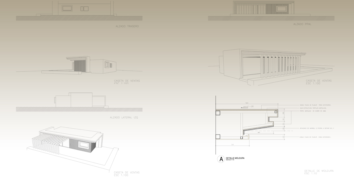 Oficina de Venta para promocion en Marbella. Gonzalez & Jacobson Arquitectura