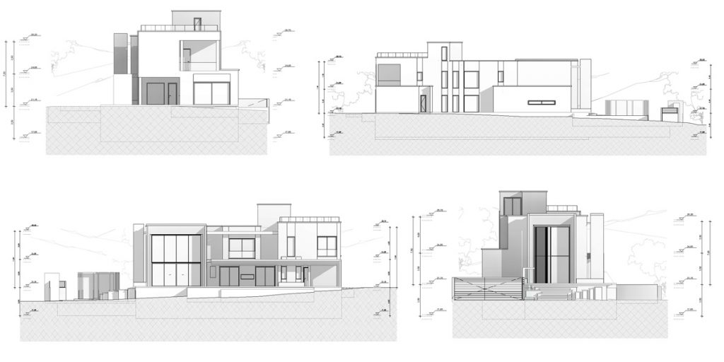 Alzados para villa en Guadalmina. González & Jacobson Arquitectura