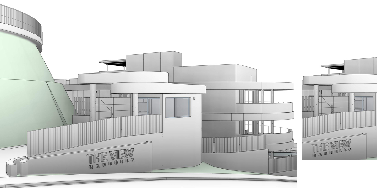 Garita de acceso. The View of the World. Benakavís. González & Jacobson ARquitectura