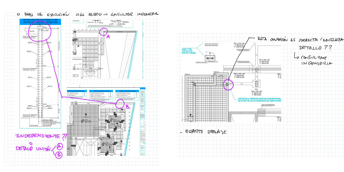 Detalles en obras de arquitectura