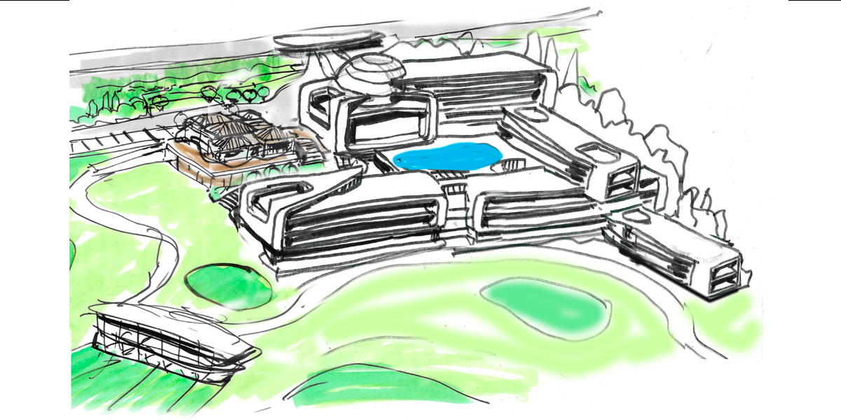 Concepto de diseño para campo de golf en marbella