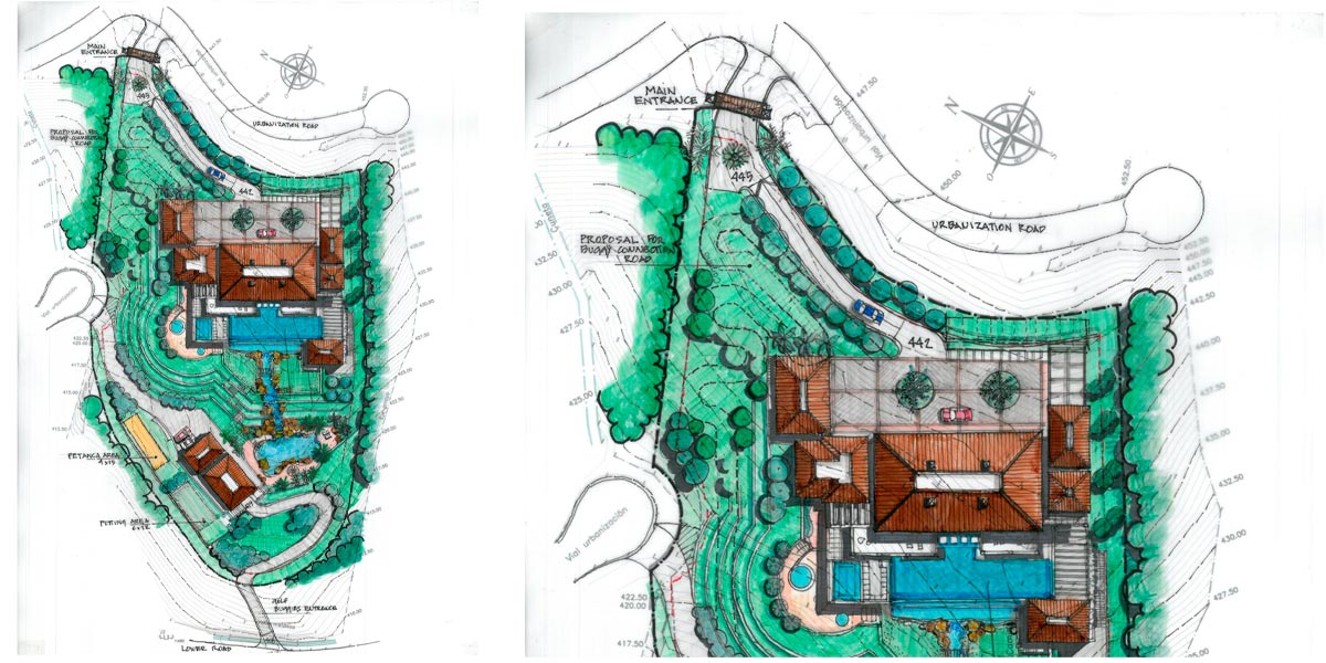 Concepto preliminar de diseño para villa en La Zagaleta