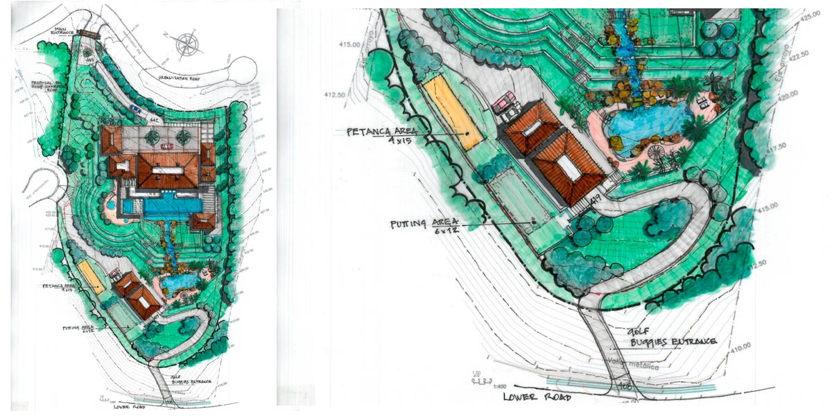 Concepto preliminar de diseño para villa en La Zagaleta