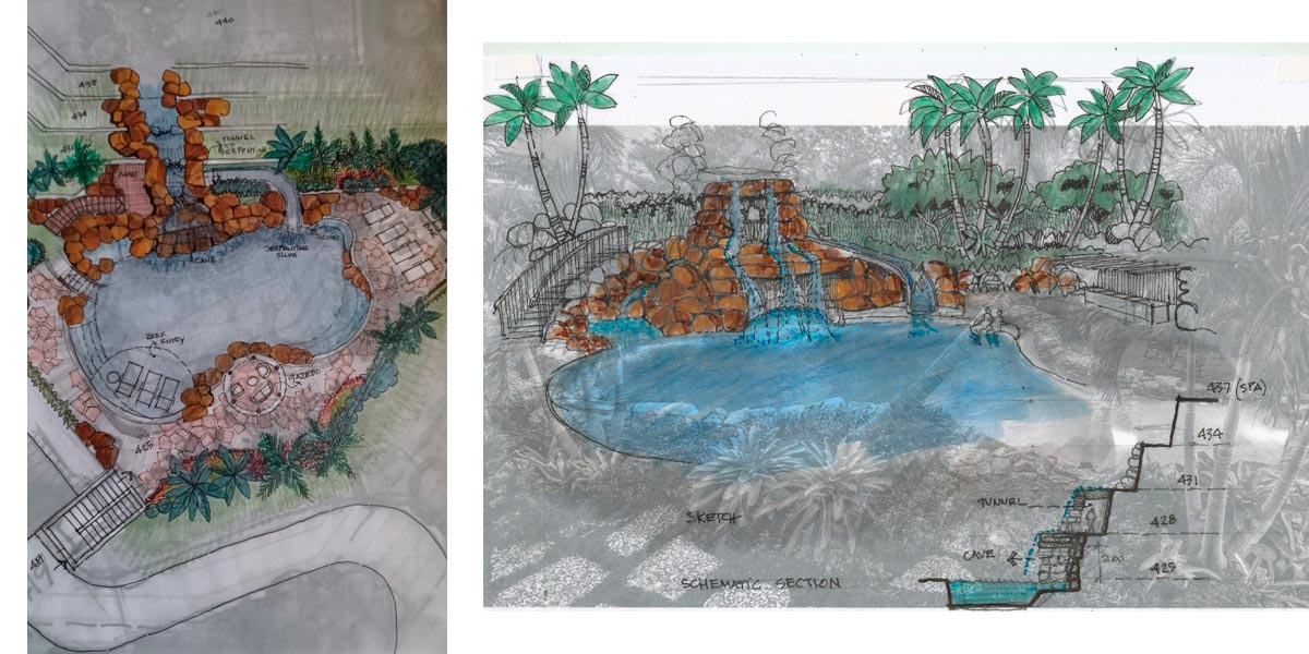 Proyecto villa en La Zagaleta. Piscinas